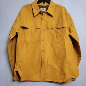 NEW Woolrich x Target Gold Vented Long Sleeve Fishing Shirt Outdoor Mens M